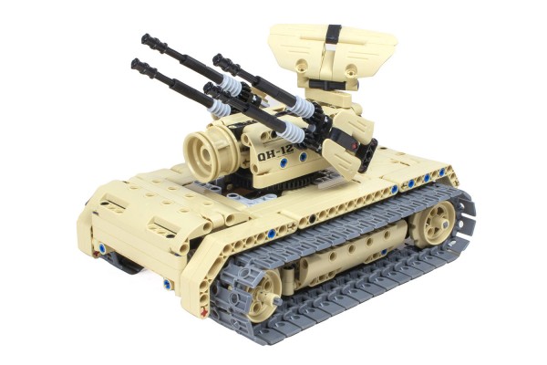 Teknotoys Active Bricks RC Flugabwehrpanzer - Konstruktionsbaukasten mit Fernsteuerung