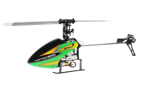 Flybarless 200 Trainer Single Blade - 4 Kanal ARTF Hubschrauber, gelb/grün