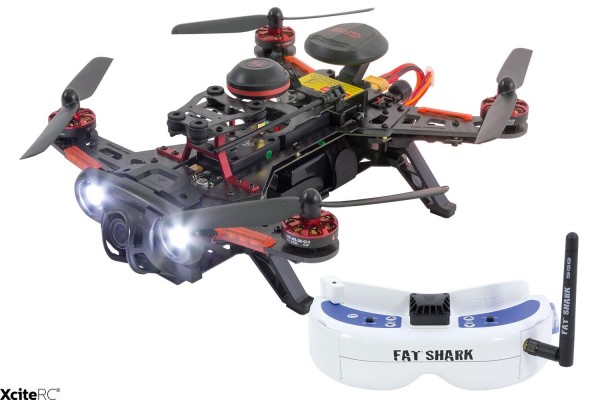 XciteRC FPV Racing-Quadrocopter Runner 250 Advance RTF - FPV-Drohne mit HD Kamera, Videobrille, GPS,