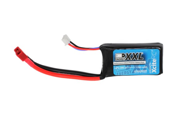 energyXXL Performance Lithium Polymer Battery Pack 30C 2S 7.4 V / 1100 mAh/Softcase/T-Anschlußstecke
