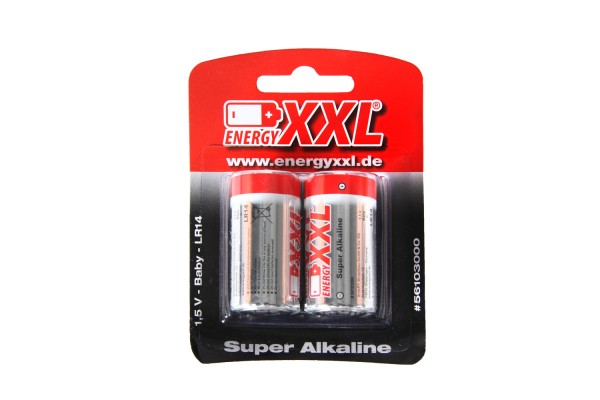 energyXXL Baby Batterien Typ LR14 Super Alkaline 1,5V 2 Stück