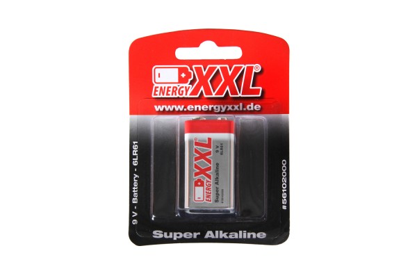 energyXXL Batterie 9V Typ 6LR61 Super Alkaline 1 Stück