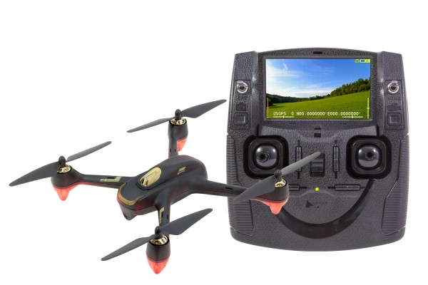 Hubsan X4 FPV Brushless Quadrocopter schwarz - RTF-Drohne mit HD-Kamera, GPS, Follow-Me, Akku, Ladeg