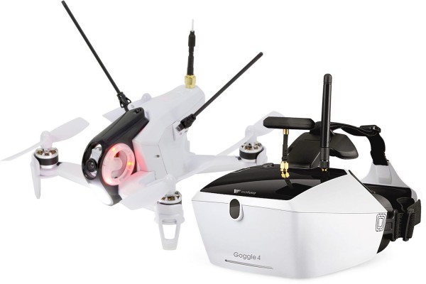 Walkera FPV Racing-Quadrocopter Rodeo 150 RTF weiß - FPV-Drohne mit HD-Kamera, Goggle V4 Videobrille