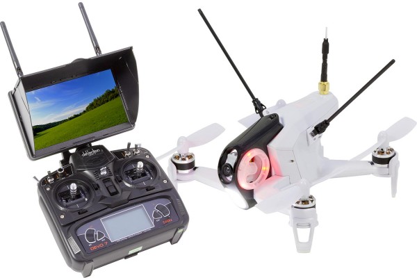 Walkera FPV Racing-Quadrocopter Rodeo 150 RTF weiß - FPV-Drohne mit HD-Kamera, FPV-Monitor, Akku, La