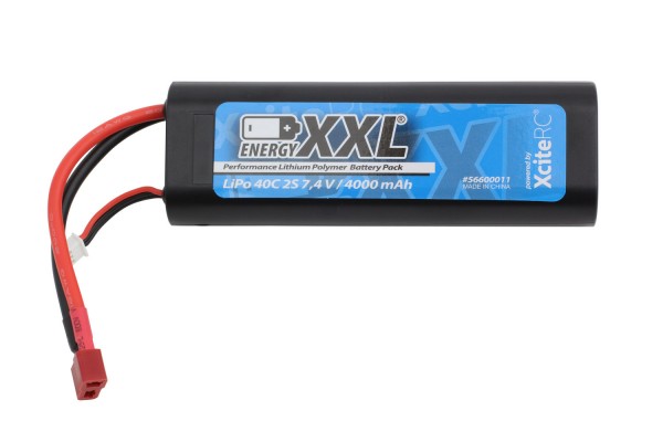 energyXXL Performance Lithium Polymer Battery Pack 40C 2S 7.4 V / 4000 mAh/ Hardcase/ T- Anschlußste
