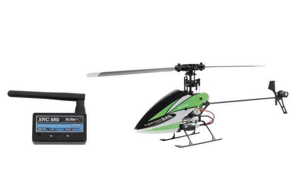 XciteRC Flybarless 245 Trainer RTF 2.4 GHz 4 Kanal Hubschrauber grün/weiß mit M6i 6 Kanal Sendermodu