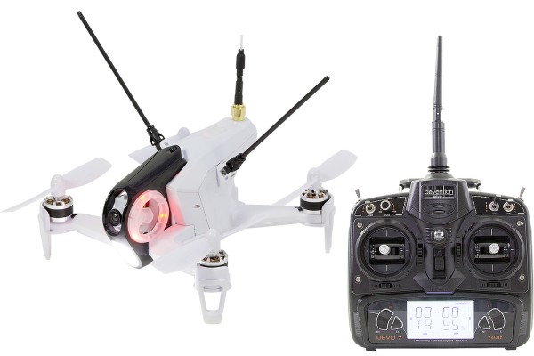 Walkera FPV Racing-Quadrocopter Rodeo 150 RTF weiß- FPV-Drohne mit HD-Kamera, Akku, Ladegerät und DE