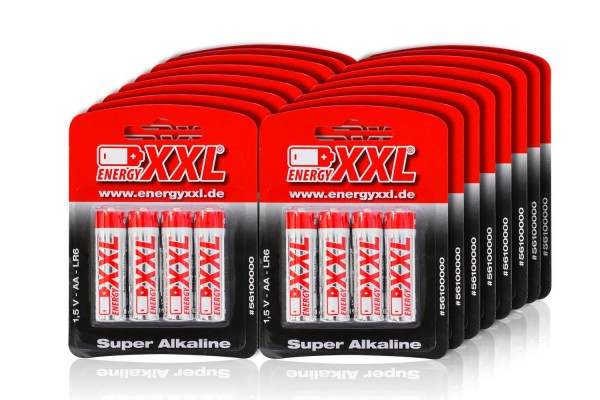 energyXXL Mignon Batterien Typ AA Super Alkaline 1,5V 80 Stück