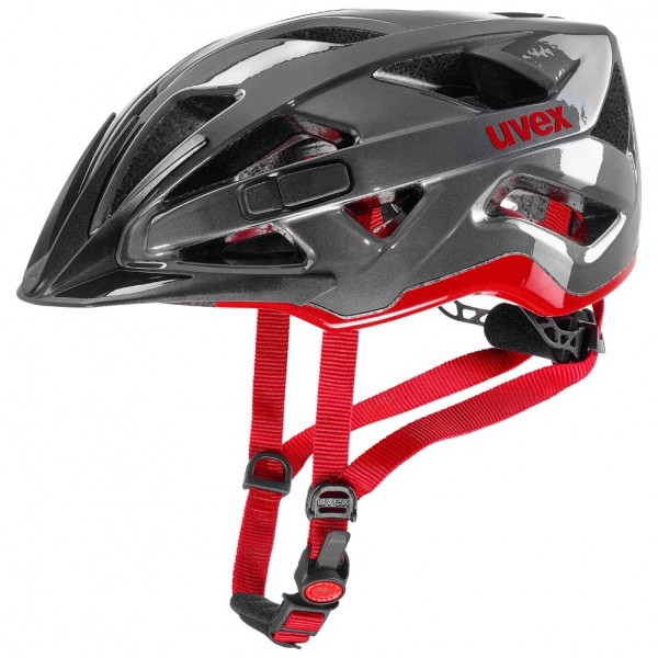 UVEX Bike-Helm active anthracite/red Größe S (52-57 cm)