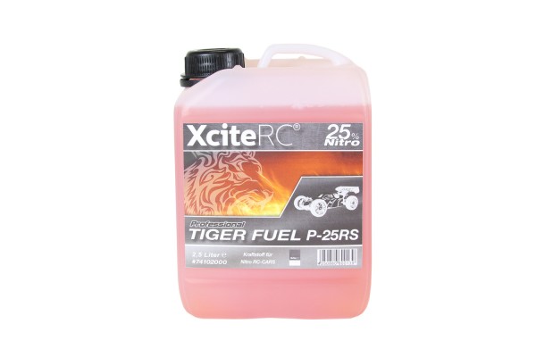 Tiger Fuel Professional Kraftstoff P-25RS 2,5 Liter mit 25% Nitromethan für RC CAR Nitro Fahrzeuge