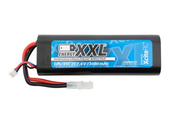 energyXXL Performance Lithium Polymer Battery Pack 35C 2S 7.4 V / 3000 mAh/ Hardcase/ JST - Anschluß