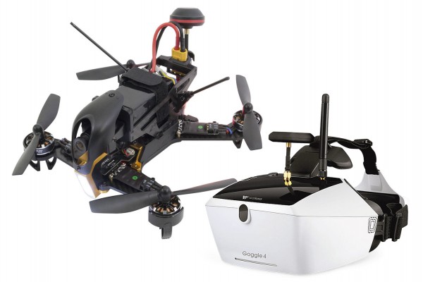XciteRC FPV Racing-Quadrocopter F210 RTF - FPV-Drohne mit Sony HD-Kamera, OSD, Videobrille Goggle V4