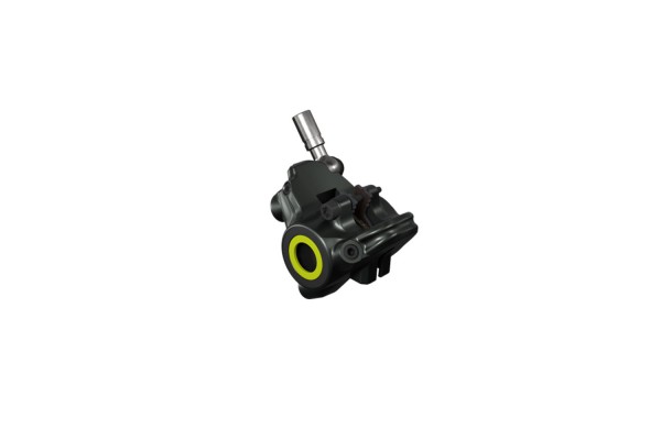 MAGURA Bremszange Flatmount, schwarz, für MT4/MT8 SL, Blende neon gelb u. silber, drehbarer Leitungs
