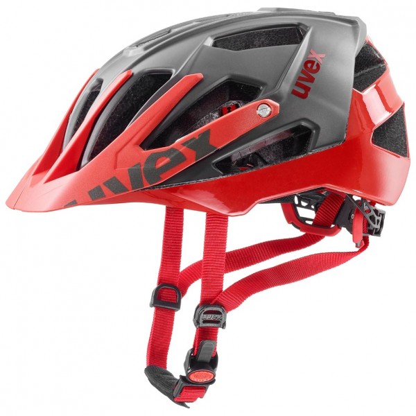 UVEX Bike-Helm quatro grey red Größe S (52-57 cm)