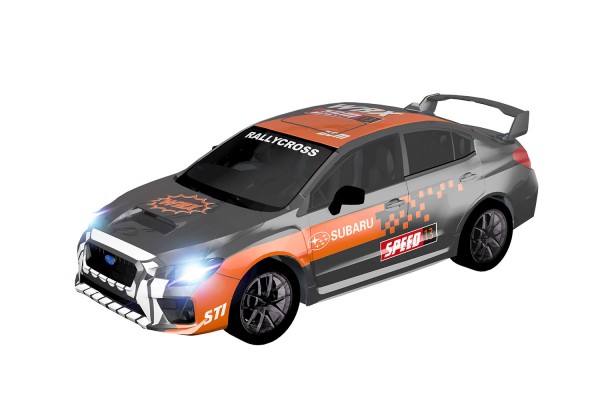 Teknotoys Subaru WRX grau/orange Slot-Car 1:43
