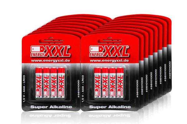 energyXXL Micro Batterien Typ AAA Super Alkaline 1,5V 120 Stück