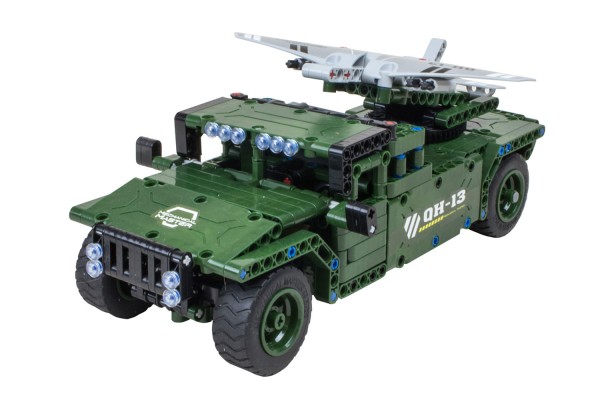 Teknotoys Active Bricks RC UAV Militär-Transporter - Konstruktionsbaukasten mit Fernsteuerung