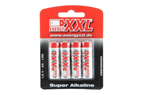 energyXXL Mignon Batterien Typ AA Super Alkaline 1,5V 4 Stück