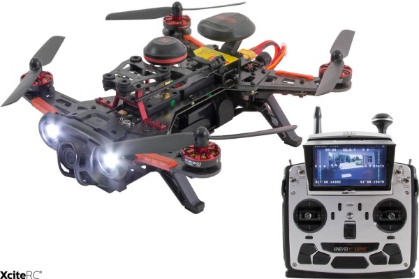 XciteRC FPV Racing-Quadrocopter Runner 250 Advance RTF - FPV-Drohne mit HD Kamera, GPS, Akku, Ladeg