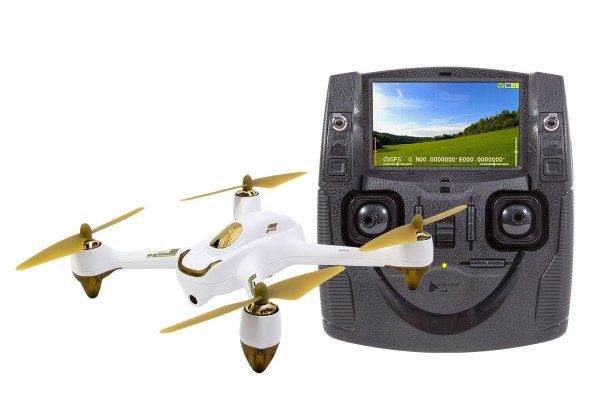 Hubsan X4 FPV Brushless Quadrocopter weiß - RTF-Drohne mit HD-Kamera, GPS, Follow-Me, Akku, Ladegerä