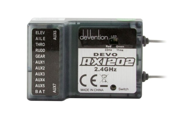 XciteRC DEVO 12-Kanal Empfänger RX-1202 2.4 GHz