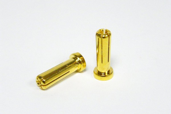 Hochstrom-Goldkontaktstecker 5 mm (Paar)