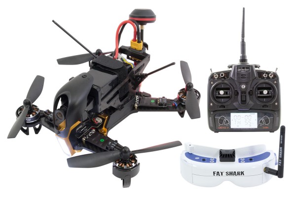 XciteRC FPV Racing-Quadrocopter F210 RTF - FPV-Drohne mit Sony HD-Kamera, OSD, Videobrille, Akku, La